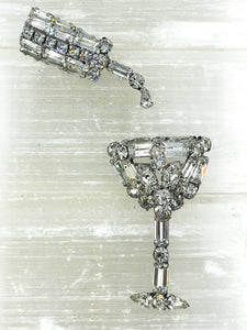 Weiss Cocktail Set Brooch - curated vintage collection