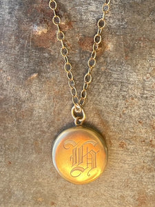 Antique Monogramed Photo Locket - curated vintage collection