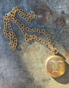 Antique Monogramed Photo Locket - curated vintage collection