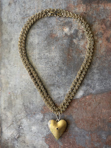 Rustic Heart Necklace - curated vintage collection