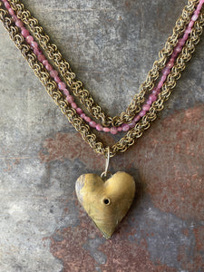 Rustic Heart Necklace - curated vintage collection